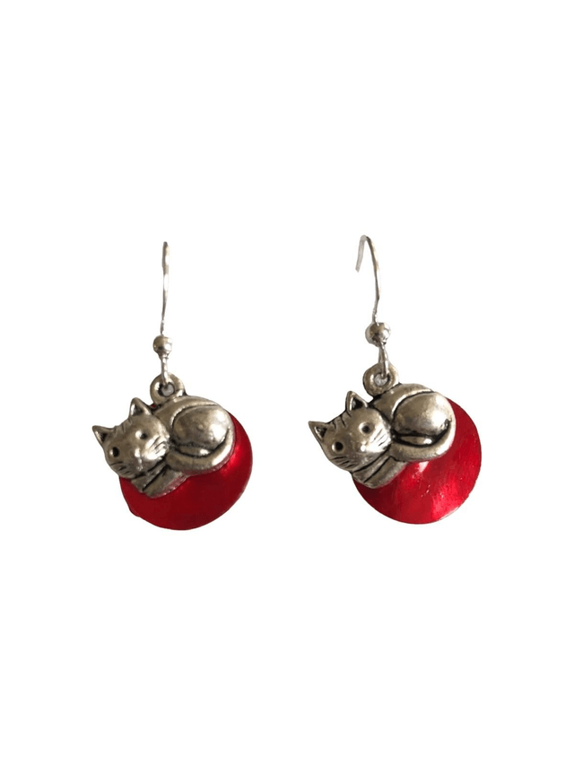 Boucles d'oreilles en nacre argentées