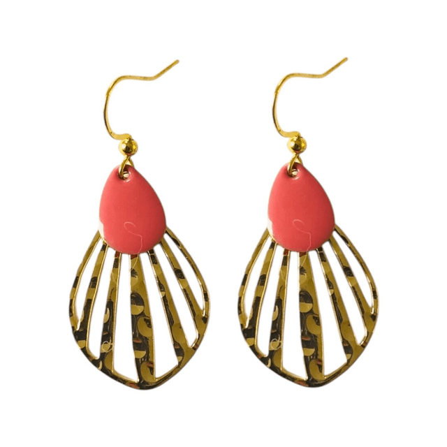 Boucles d'oreilles dorées GOUTTES DE PLUIE