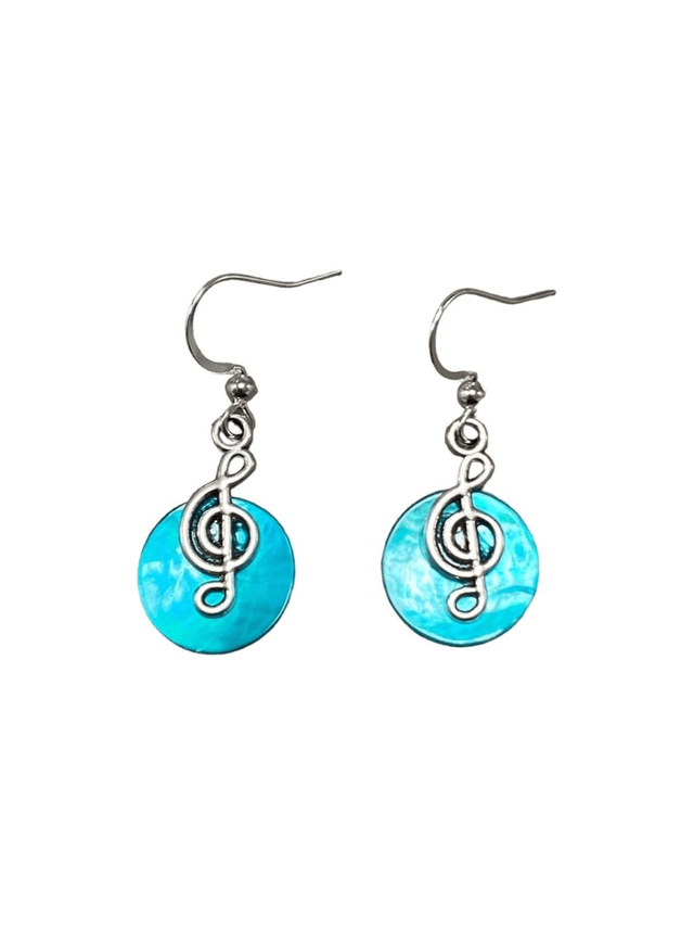 Boucles d'oreilles en nacre argentées