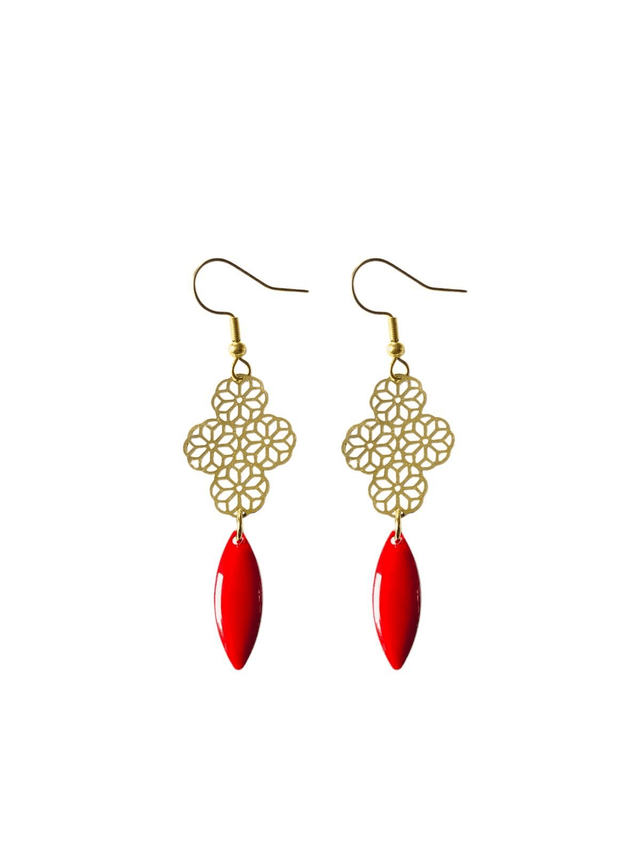 Boucles d'oreilles dorées SENKOMADO