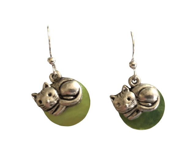 Boucles d'oreilles en nacre argentées