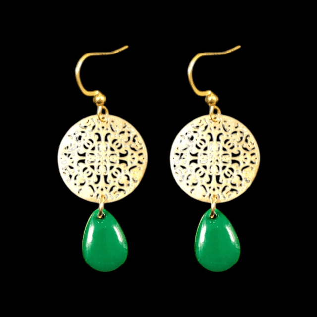 Boucles d'oreilles dorées INTI