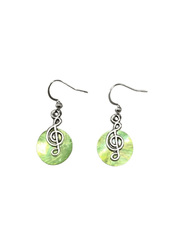 Boucles d'oreilles en nacre argentées