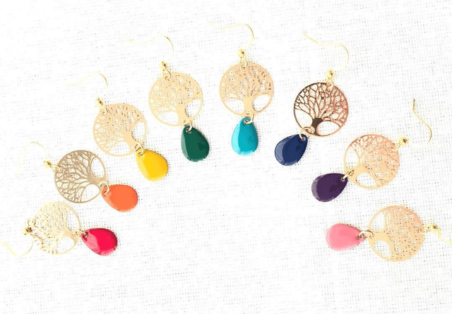 Boucles d'oreilles dorées MARAM
