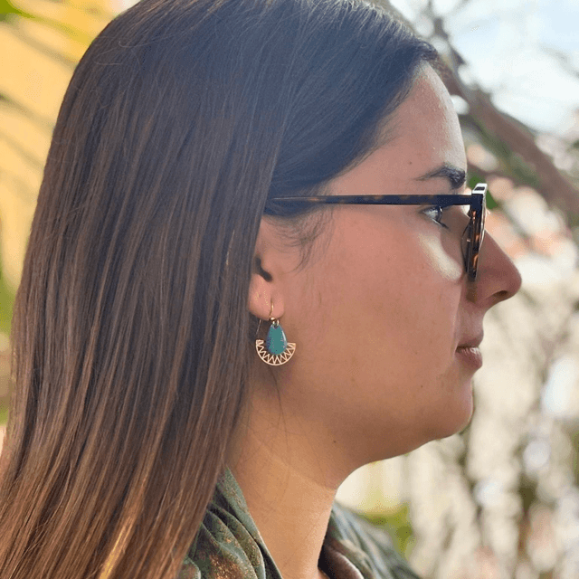 Boucles d'oreilles dorées LUNA