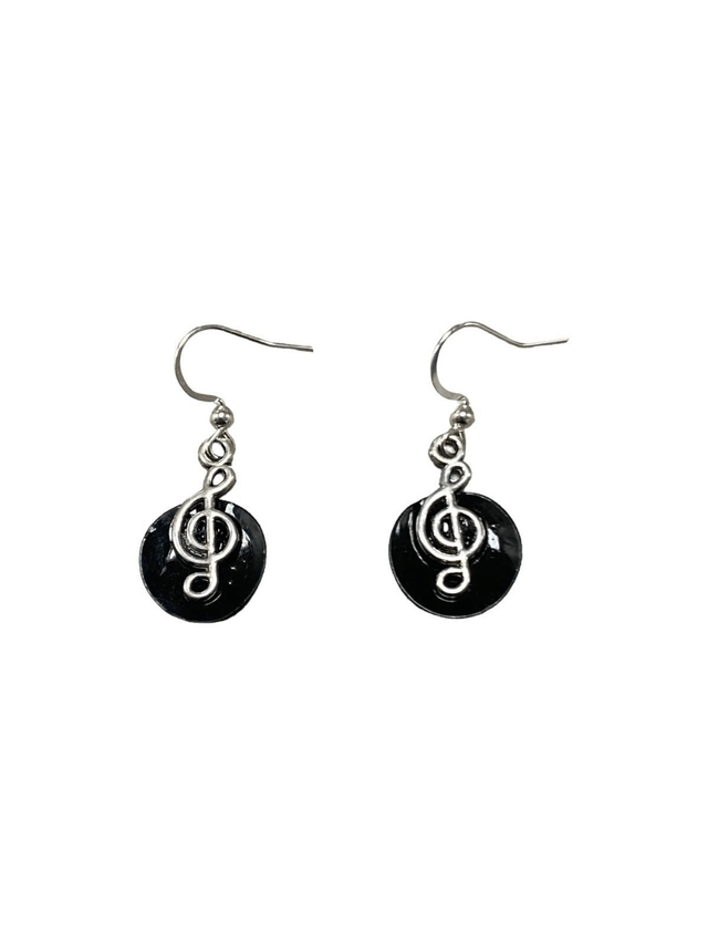 Boucles d'oreilles en nacre argentées