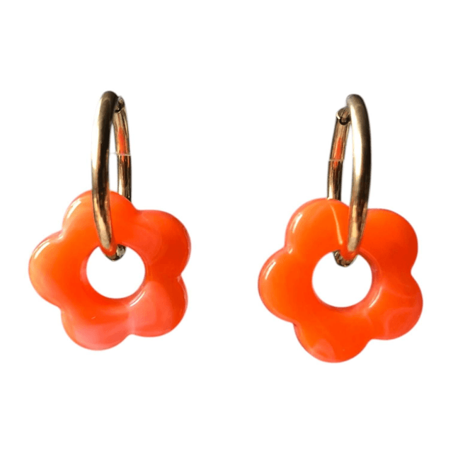 Boucles d'oreilles fleurs - support en acier inoxydable