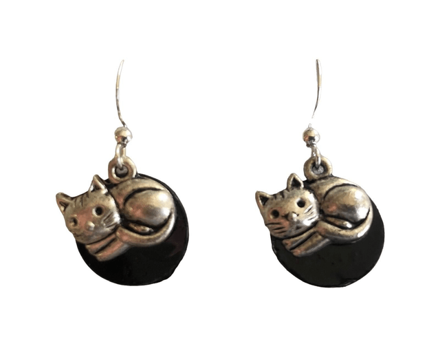 Boucles d'oreilles en nacre argentées