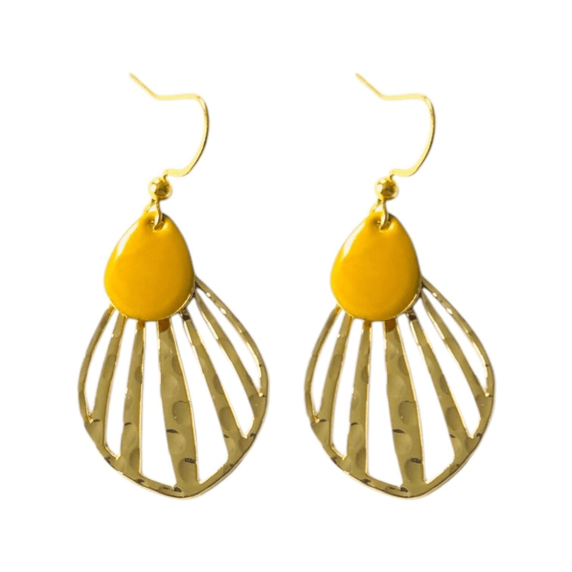 Boucles d'oreilles dorées GOUTTES DE PLUIE