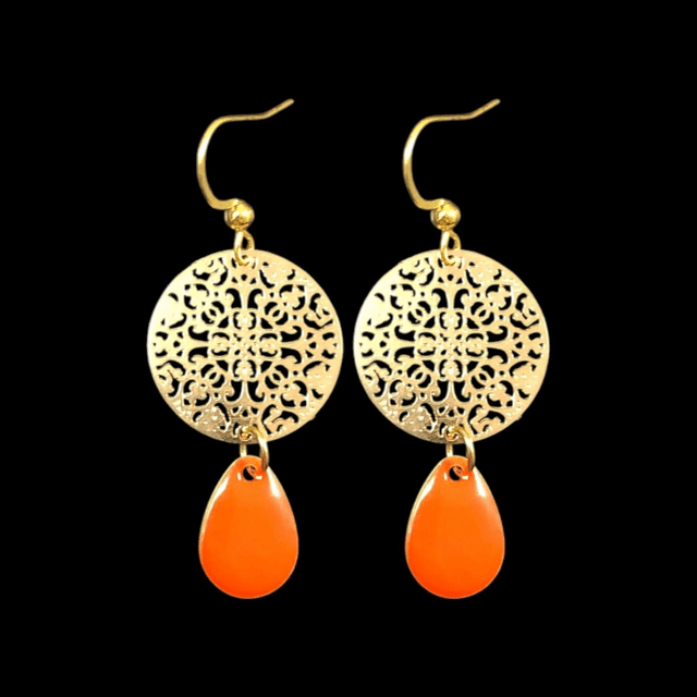Boucles d'oreilles dorées INTI