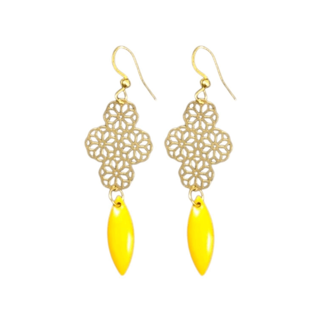 Boucles d'oreilles dorées SENKOMADO