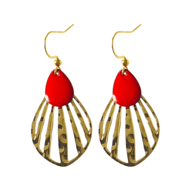 Boucles d'oreilles dorées GOUTTES DE PLUIE
