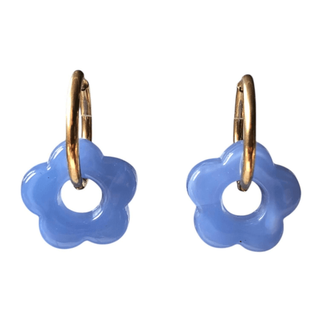 Boucles d'oreilles fleurs - support en acier inoxydable
