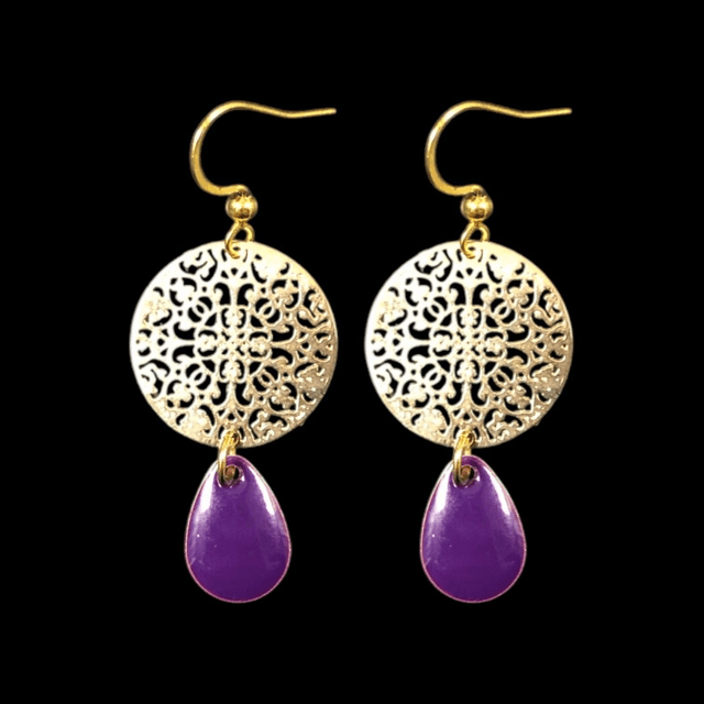 Boucles d'oreilles dorées INTI