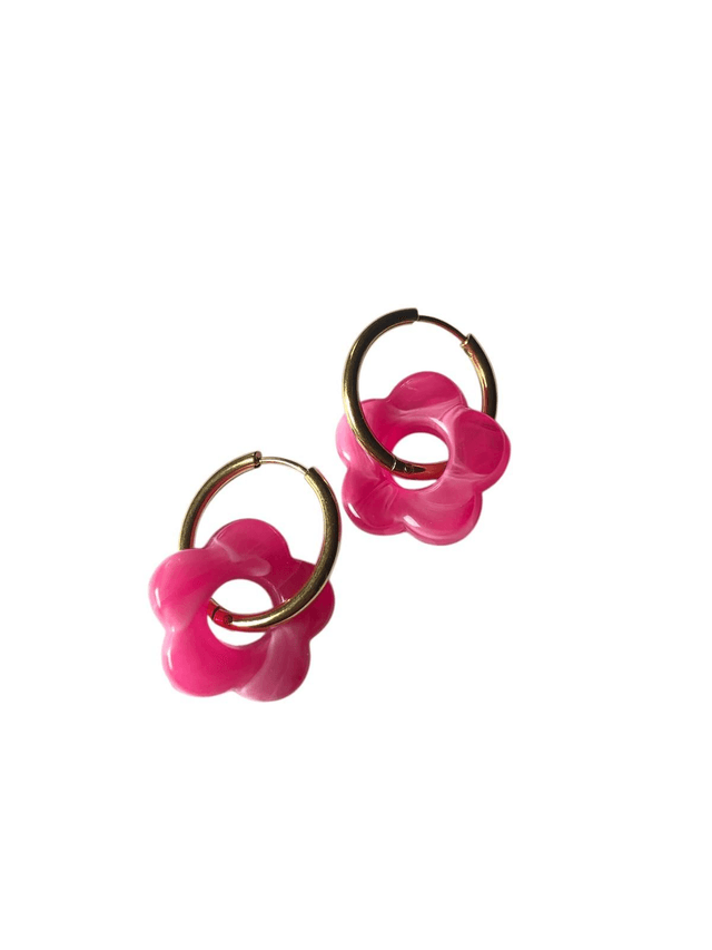 Boucles d'oreilles fleurs - support en acier inoxydable