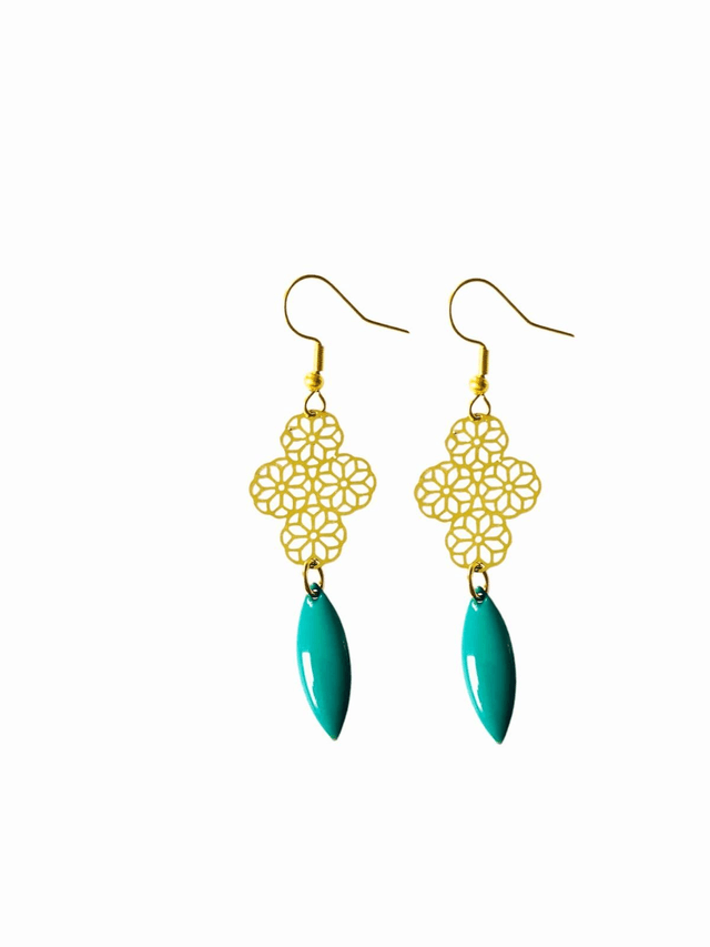 Boucles d'oreilles dorées SENKOMADO