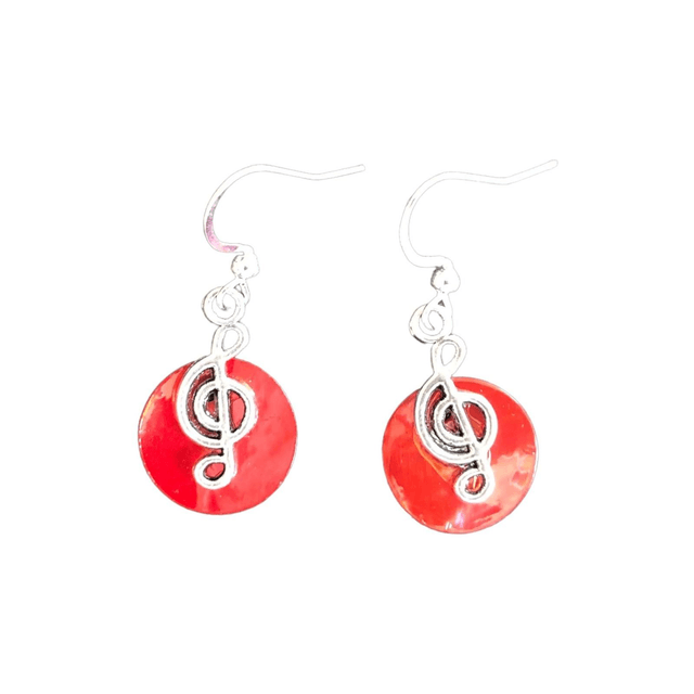 Boucles d'oreilles en nacre argentées