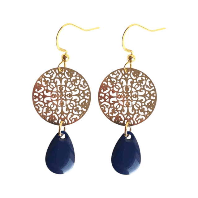 Boucles d&#039;oreilles dorées INTI