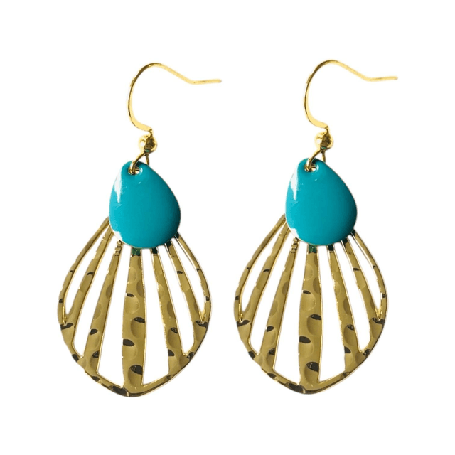 Boucles d&#039;oreilles dorées GOUTTES DE PLUIE